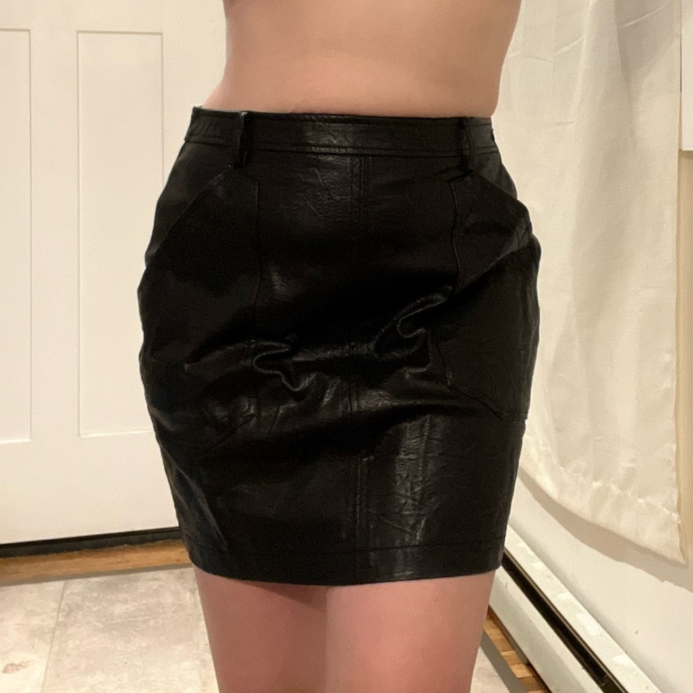 Faux Snake Skin/Leather Skirt